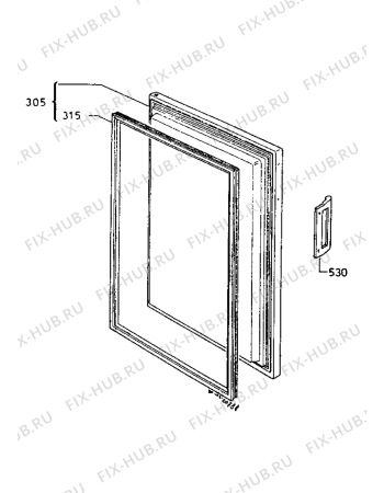 Взрыв-схема холодильника Marijnen CM1025TF - Схема узла Door 003